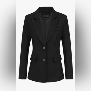 YUNCLOS Women's Black Dual Button Blazer Size Large Career Professional